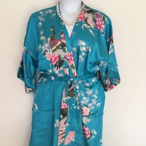 Kimono Robe Premium Peacock Bridesmaid Bridal